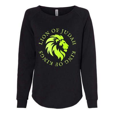 Christian Faith Lion Of Judah Gift Womens California Wash Sweatshirt