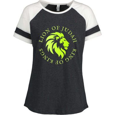 Christian Faith Lion Of Judah Gift Enza Ladies Jersey Colorblock Tee