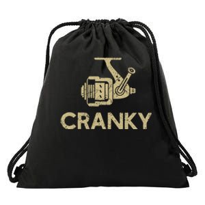 Crankbait Fishing Lure Cranky Funny Gift Ideas For Fishing Drawstring Bag