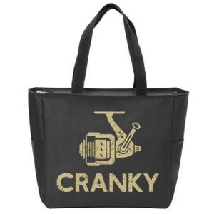 Crankbait Fishing Lure Cranky Funny Gift Ideas For Fishing Zip Tote Bag