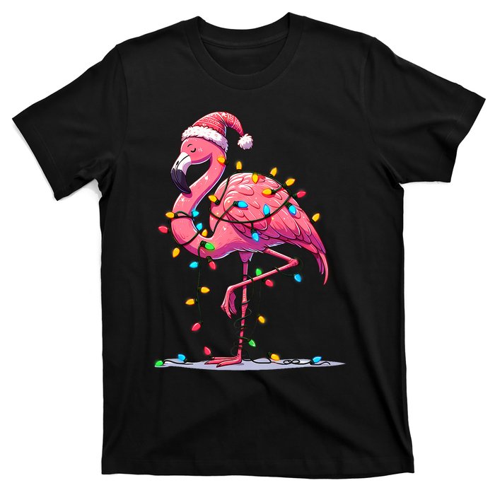 Christmas Flamingo Lover Santa Xmas T-Shirt