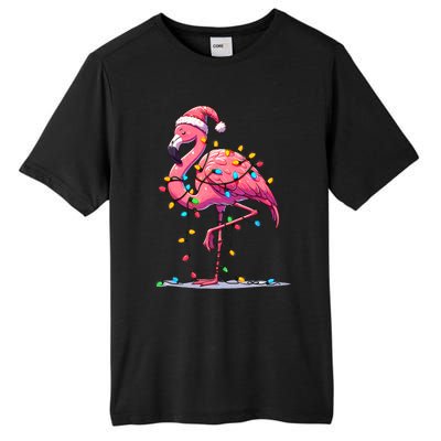 Christmas Flamingo Lover Santa Xmas Tall Fusion ChromaSoft Performance T-Shirt