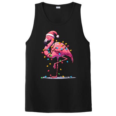 Christmas Flamingo Lover Santa Xmas PosiCharge Competitor Tank