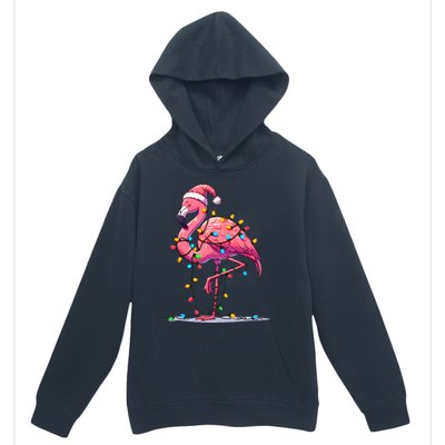 Christmas Flamingo Lover Santa Xmas Urban Pullover Hoodie