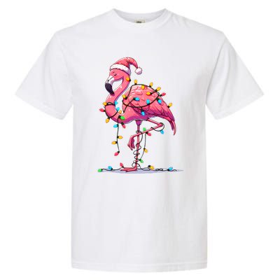 Christmas Flamingo Lover Santa Xmas Garment-Dyed Heavyweight T-Shirt