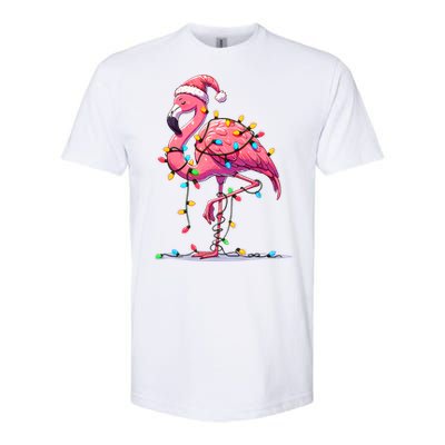 Christmas Flamingo Lover Santa Xmas Softstyle CVC T-Shirt