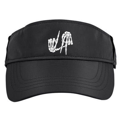 Cute Freaky Los Angeles Hand Sign Skeleton La Gift Cute Gift Adult Drive Performance Visor