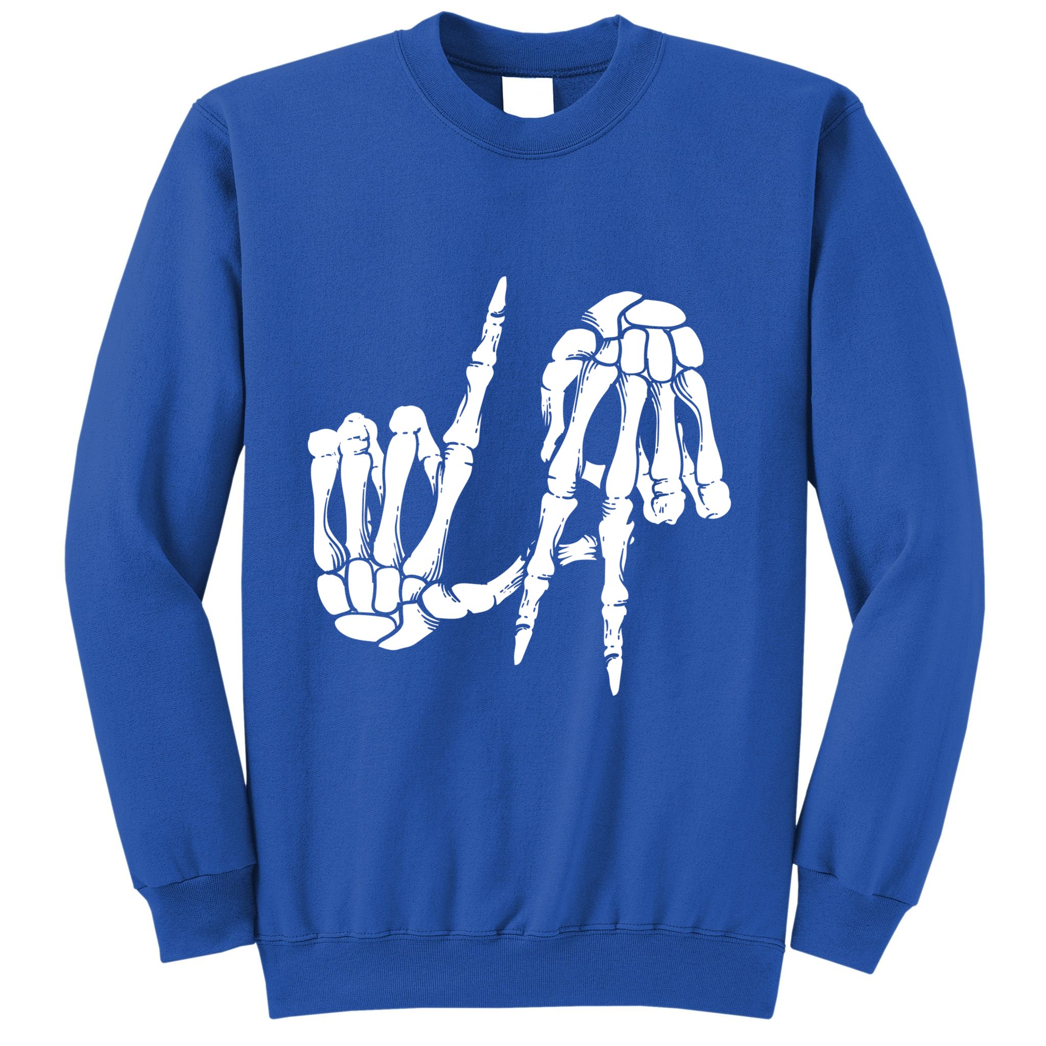 Cute Freaky Los Angeles Hand Sign Skeleton La Gift Cute Gift Sweatshirt