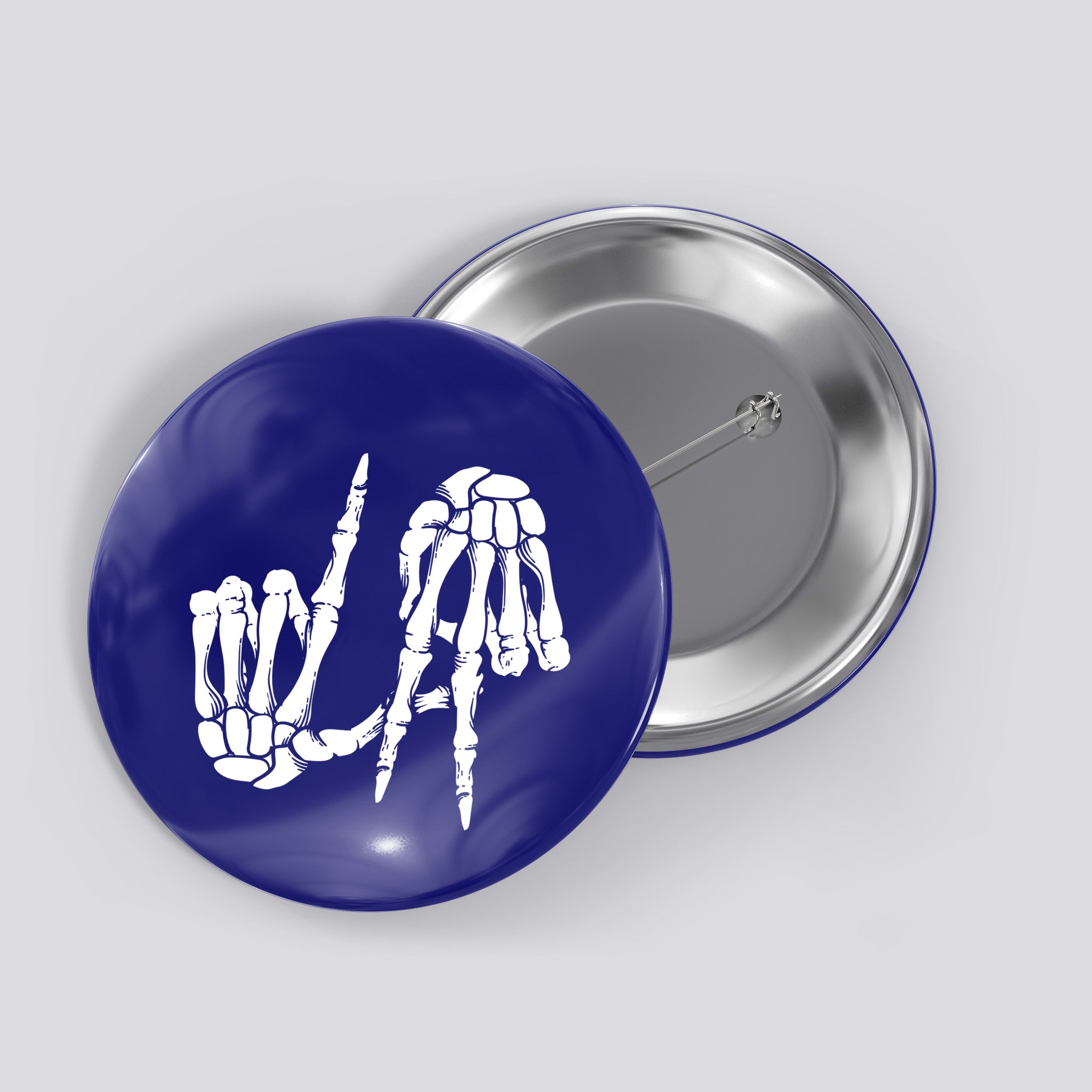 Cute Freaky Los Angeles Hand Sign Skeleton La Gift Cute Gift Button