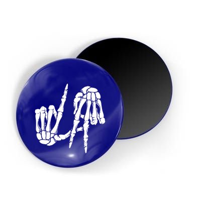 Cute Freaky Los Angeles Hand Sign Skeleton La Gift Cute Gift Magnet