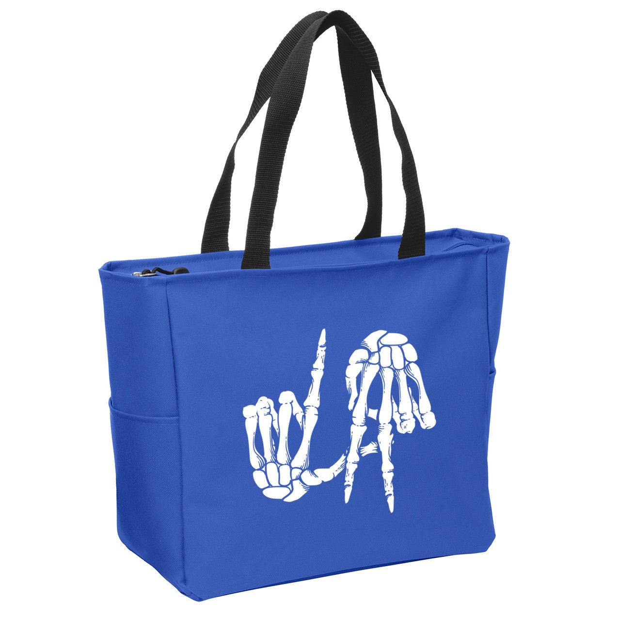 Cute Freaky Los Angeles Hand Sign Skeleton La Gift Cute Gift Zip Tote Bag