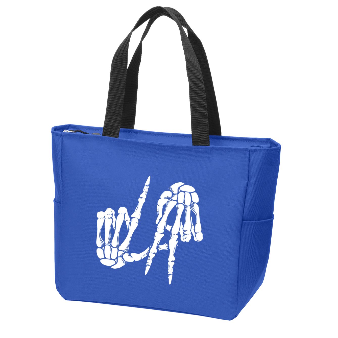 Cute Freaky Los Angeles Hand Sign Skeleton La Gift Cute Gift Zip Tote Bag