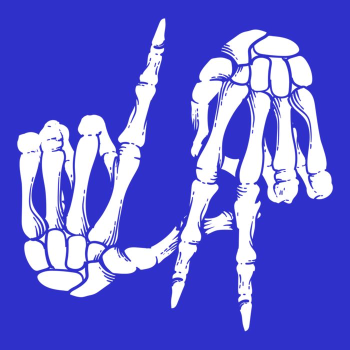 Cute Freaky Los Angeles Hand Sign Skeleton La Gift Cute Gift Zip Tote Bag