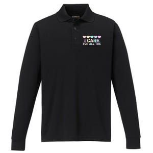 Care For Little Hearts End Of The Year Kindergarten Teacher Gift Performance Long Sleeve Polo