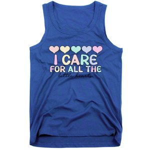 Care For Little Hearts End Of The Year Kindergarten Teacher Gift Tank Top