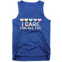 Care For Little Hearts End Of The Year Kindergarten Teacher Gift Tank Top