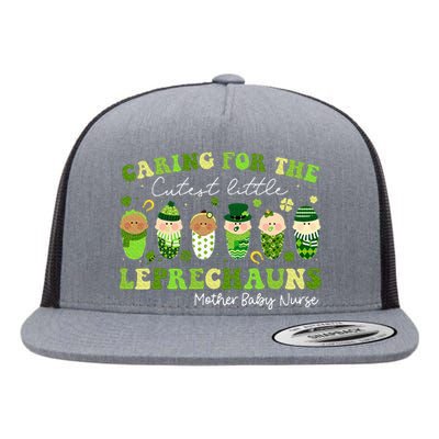 Care For Little Leprechauns Mother Baby Nurse St Patricks Flat Bill Trucker Hat