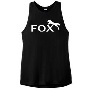 Cute Fox Logo Ladies PosiCharge Tri-Blend Wicking Tank