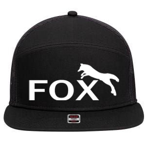 Cute Fox Logo 7 Panel Mesh Trucker Snapback Hat