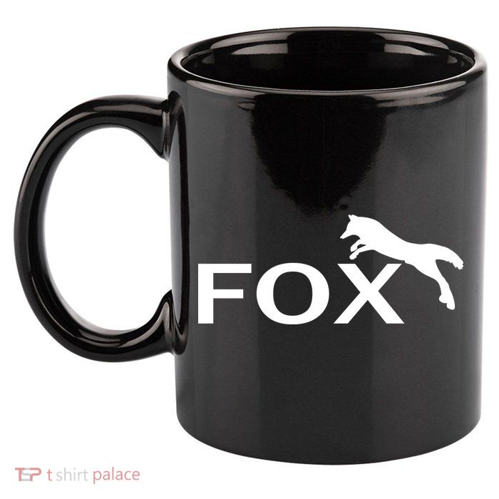 Cute Fox Logo 11oz C Handle Ceramic Mug