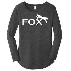 Cute Fox Logo Women's Perfect Tri Tunic Long Sleeve Shirt