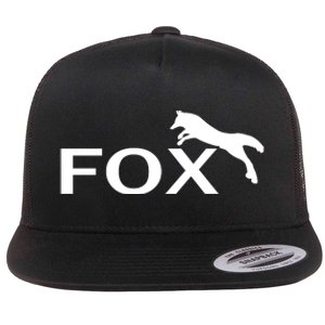 Cute Fox Logo Flat Bill Trucker Hat