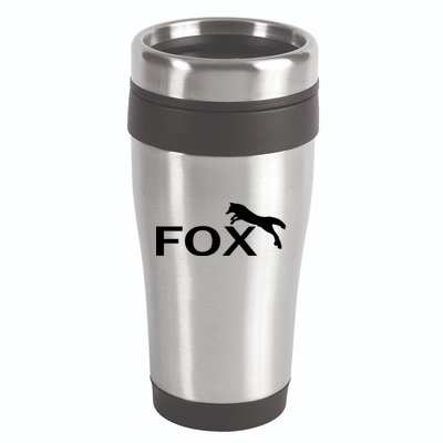 Cute Fox Logo 16oz Travel Tumbler
