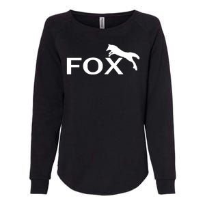 Cute Fox Logo Womens California Wash Sweatshirt