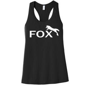 Cute Fox Logo Women's Racerback Tank