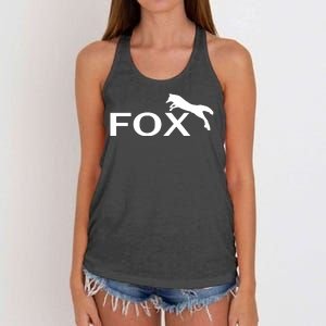 Cute Fox Logo Women's Knotted Racerback Tank