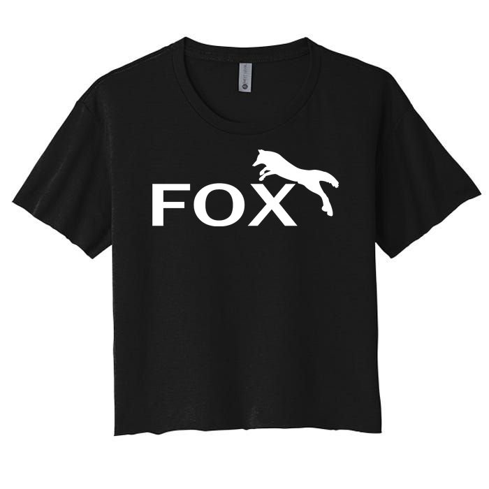 Cute Fox Logo Women's Crop Top Tee