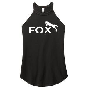 Cute Fox Logo Women's Perfect Tri Rocker Tank