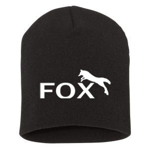 Cute Fox Logo Short Acrylic Beanie