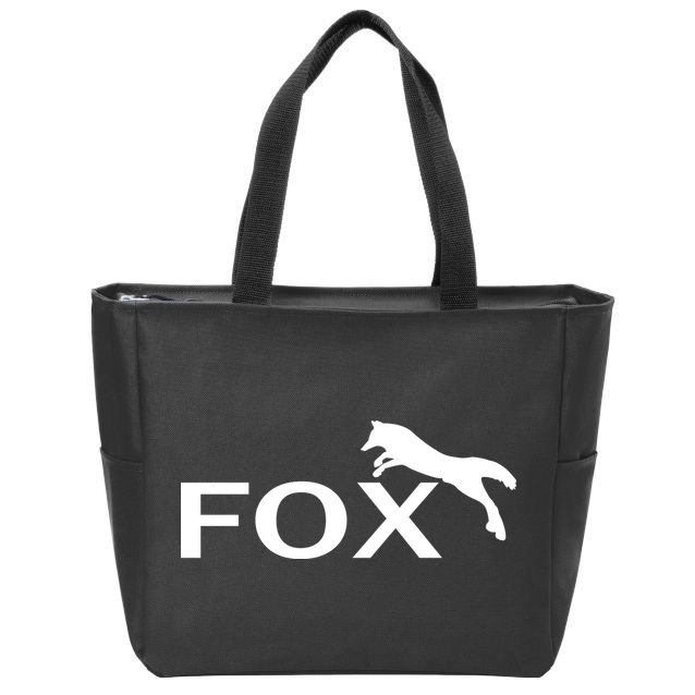 Cute Fox Logo Zip Tote Bag