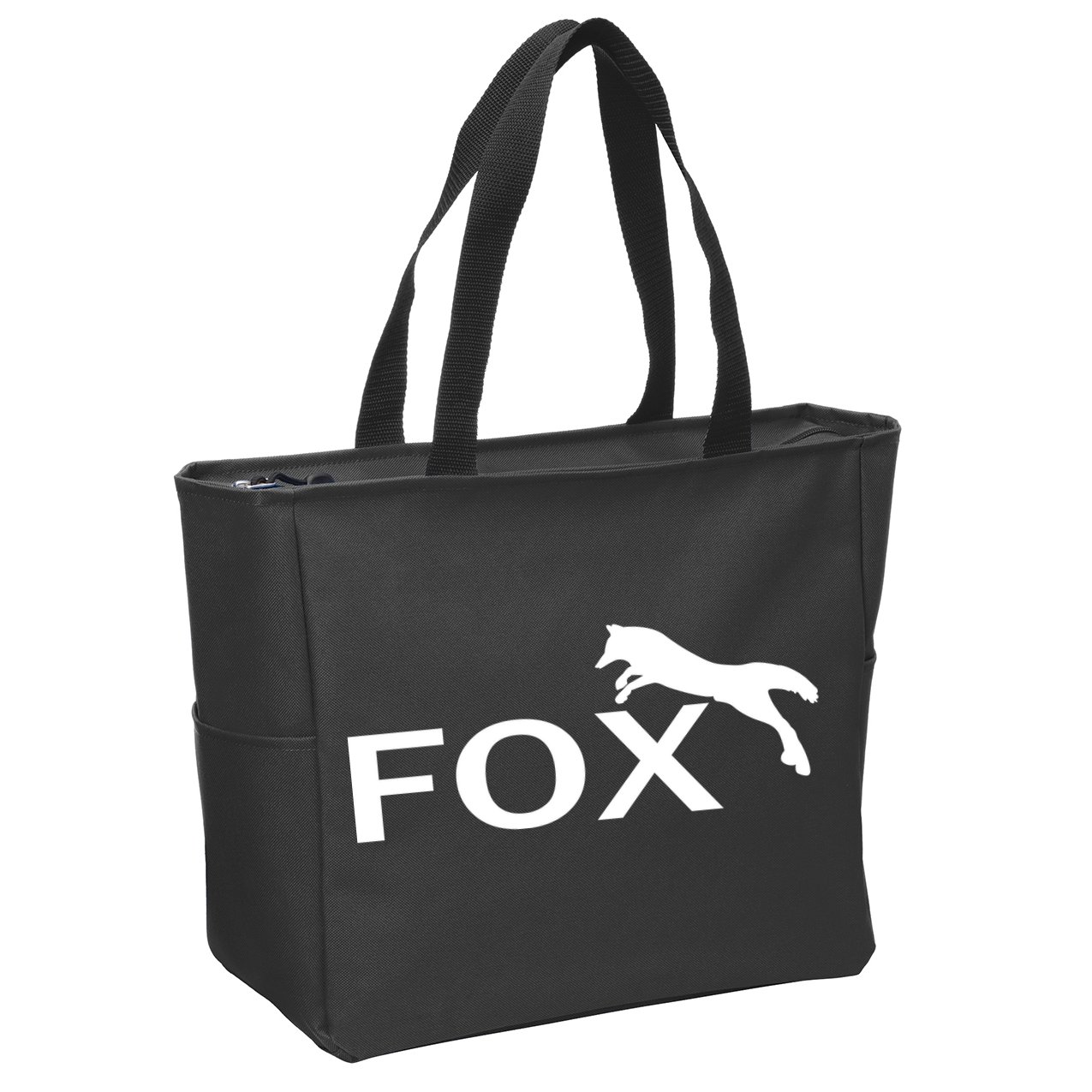 Cute Fox Logo Zip Tote Bag