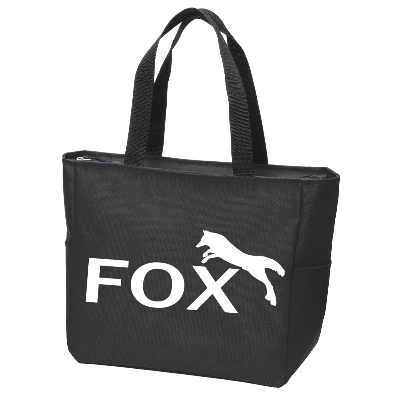 Cute Fox Logo Zip Tote Bag