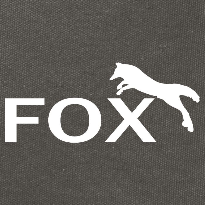Cute Fox Logo Cotton Canvas Backpack