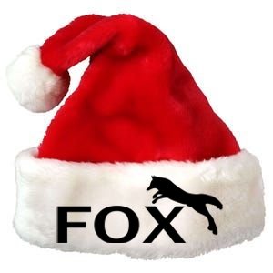 Cute Fox Logo Premium Christmas Santa Hat