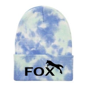 Cute Fox Logo Tie Dye 12in Knit Beanie