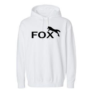 Cute Fox Logo Garment-Dyed Fleece Hoodie