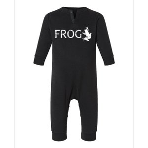 Cute Frog Logo Infant Fleece One Piece