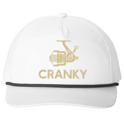 Crankbait Fishing Lure Cranky Snapback Five-Panel Rope Hat