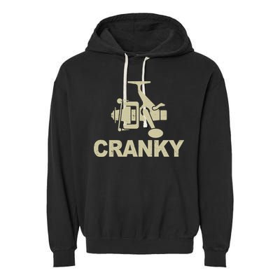 Crankbait Fishing Lure Cranky Funny Fishing Gift Garment-Dyed Fleece Hoodie