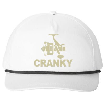 Crankbait Fishing Lure Cranky Funny Fishing Gift Snapback Five-Panel Rope Hat