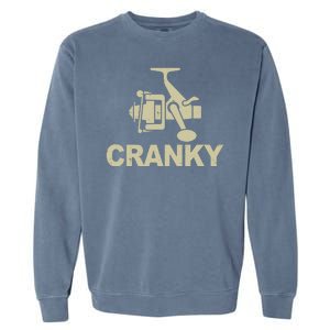 Crankbait Fishing Lure Cranky Funny Fishing Gift Garment-Dyed Sweatshirt