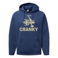 Crankbait Fishing Lure Cranky Funny Fishing Gift Performance Fleece Hoodie