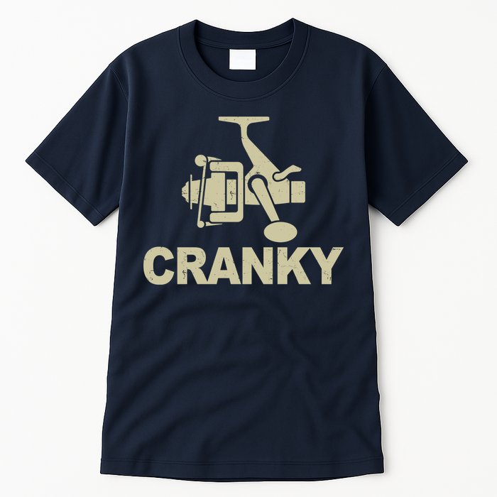 Crankbait Fishing Lure Cranky Funny Fishing Gift Tall T-Shirt