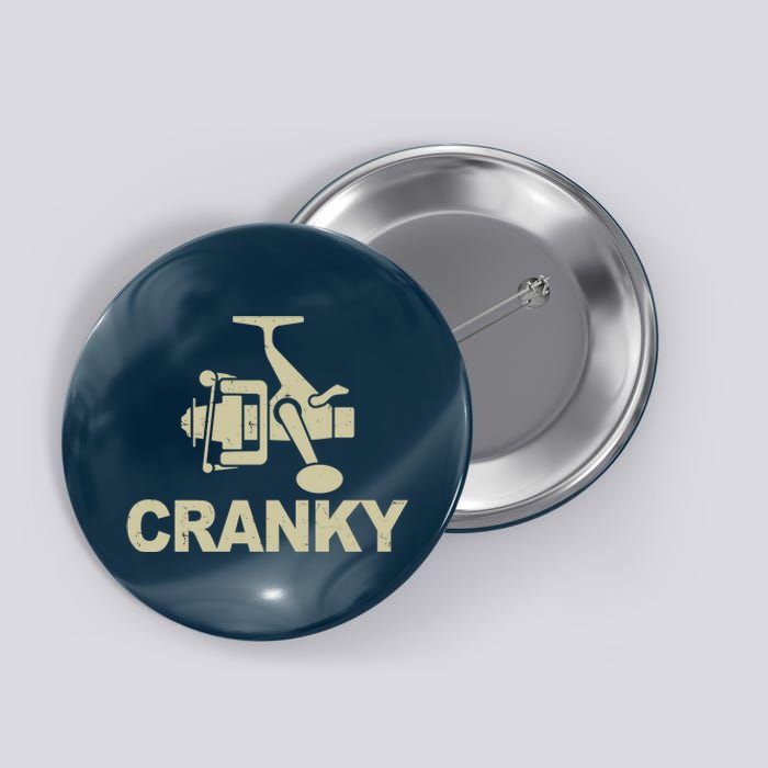 Crankbait Fishing Lure Cranky Funny Fishing Gift Button