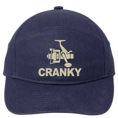 Crankbait Fishing Lure Cranky Funny Fishing Gift 7-Panel Snapback Hat