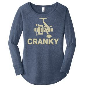 Crankbait Fishing Lure Cranky Funny Fishing Gift Women's Perfect Tri Tunic Long Sleeve Shirt